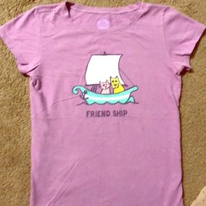 Girl’s Life is Good “Friendship” Tee T Shirt Top L